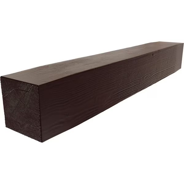 Sandblasted Faux Wood Fireplace Mantel, Burnished Rosewood, 8